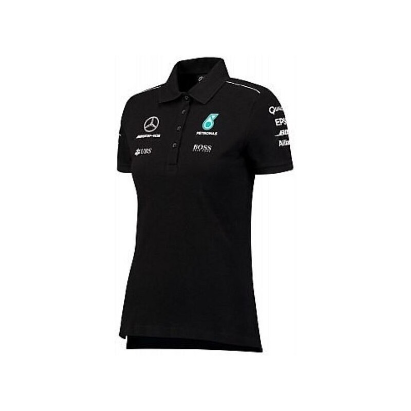 Dámské polo Mercedes Mamgp Rp Womens Polo Black 2XS 109625545