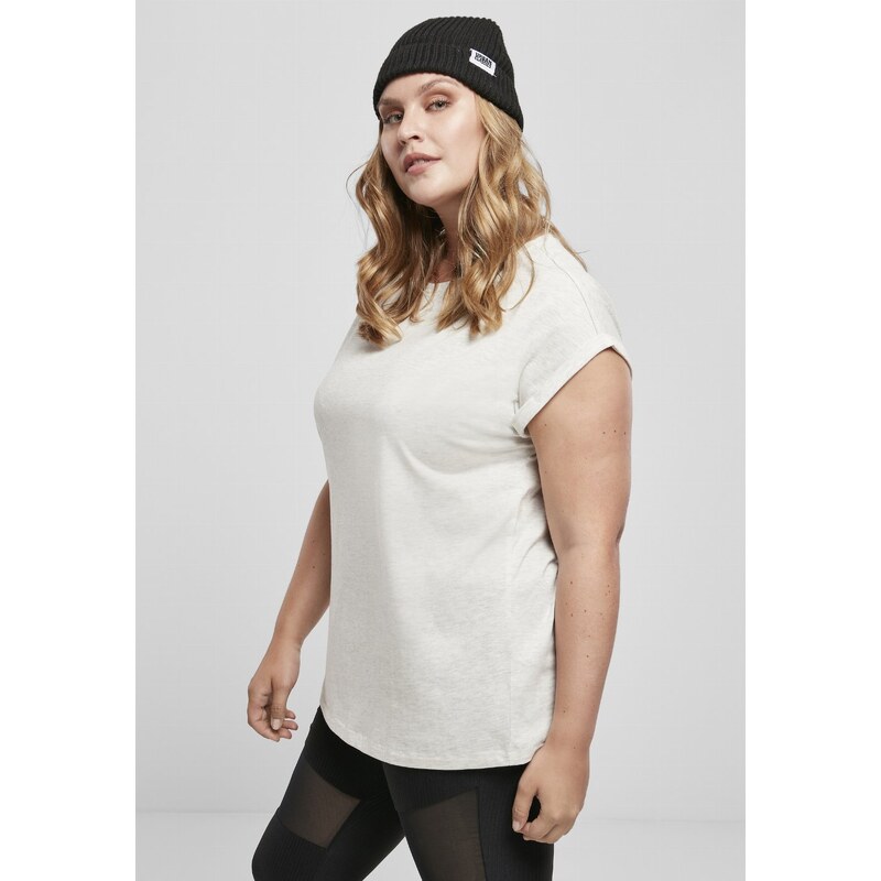 Dámské tričko krátký rukáv // Urban classics Ladies Extended Shoulder Tee lightgrey