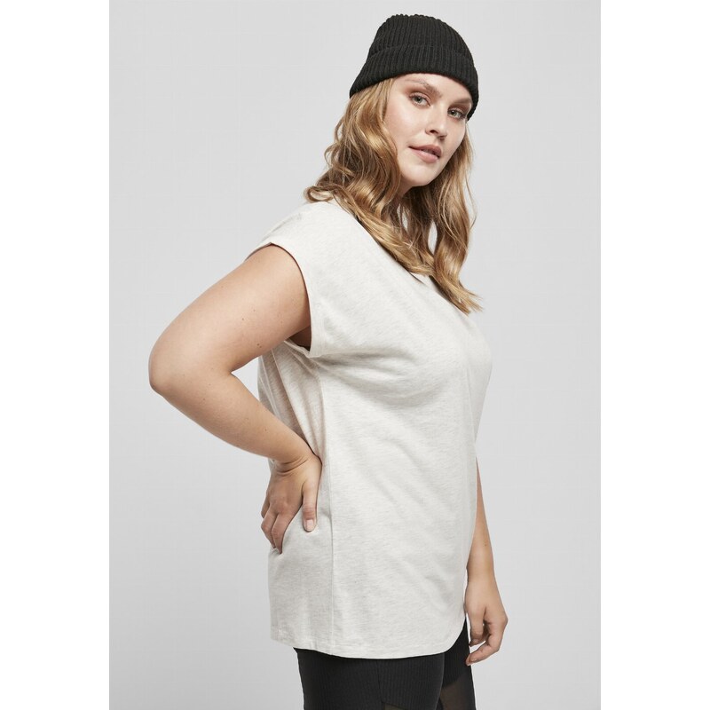 Dámské tričko krátký rukáv // Urban classics Ladies Extended Shoulder Tee lightgrey