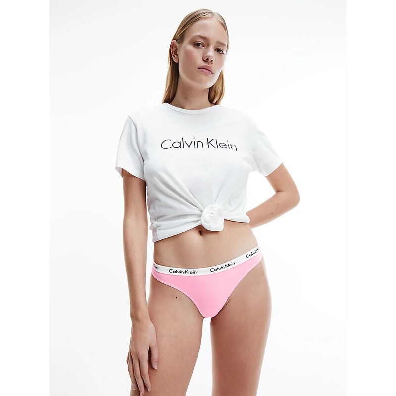 Dámské tanga D1617E - V1U - Vínová - Calvin Klein