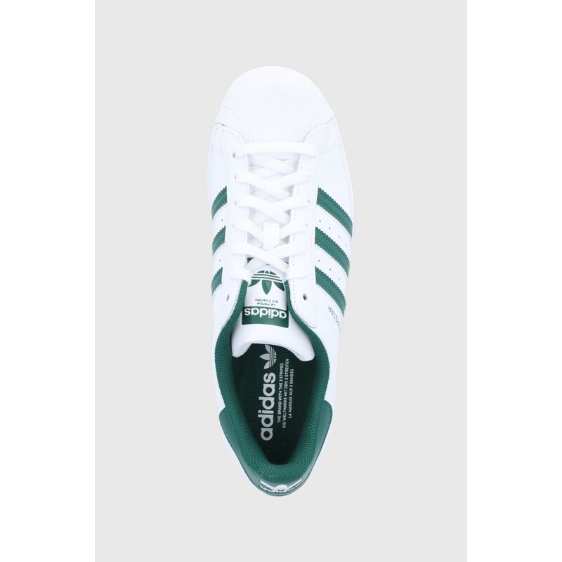 Kožené boty adidas Originals Superstar bílá barva, GZ3742