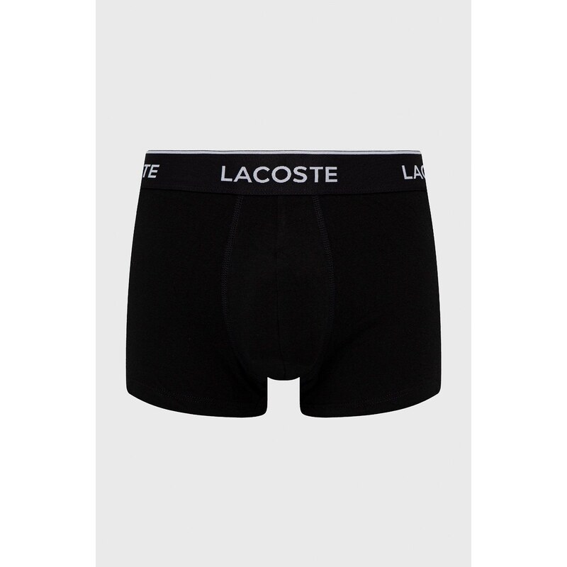 Boxerky Lacoste (3-pak) pánské, černá barva, 5H3389-NUA