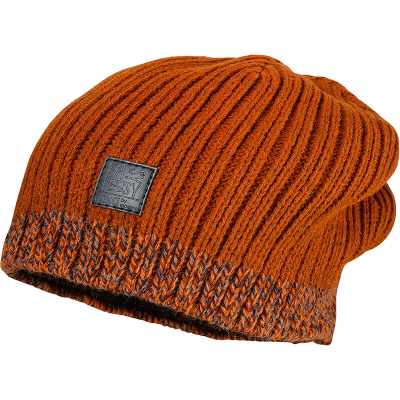 Maximo Dětská pletená čepice beanie skořice