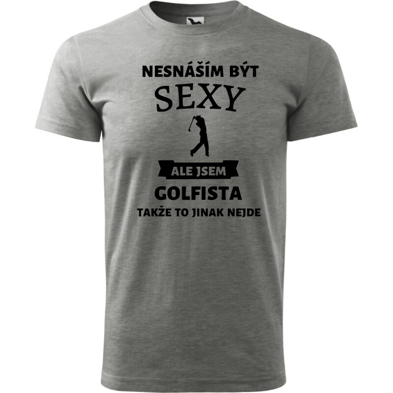 Fenomeno Pánské tričko - Sexy golfista - šedé