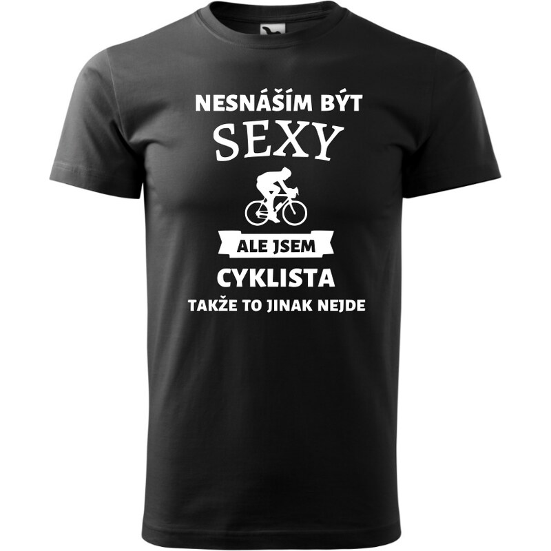 Fenomeno Pánské tričko - Sexy cyklista - černé