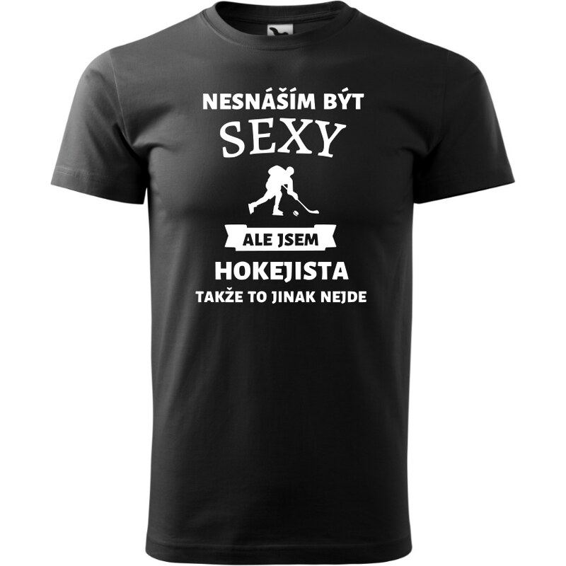 Fenomeno Pánské tričko - Sexy hokejista - černé
