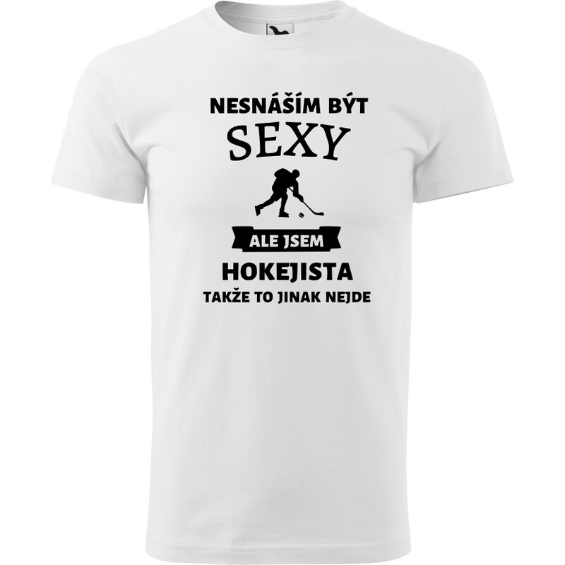 Fenomeno Pánské tričko - Sexy hokejista - bílé