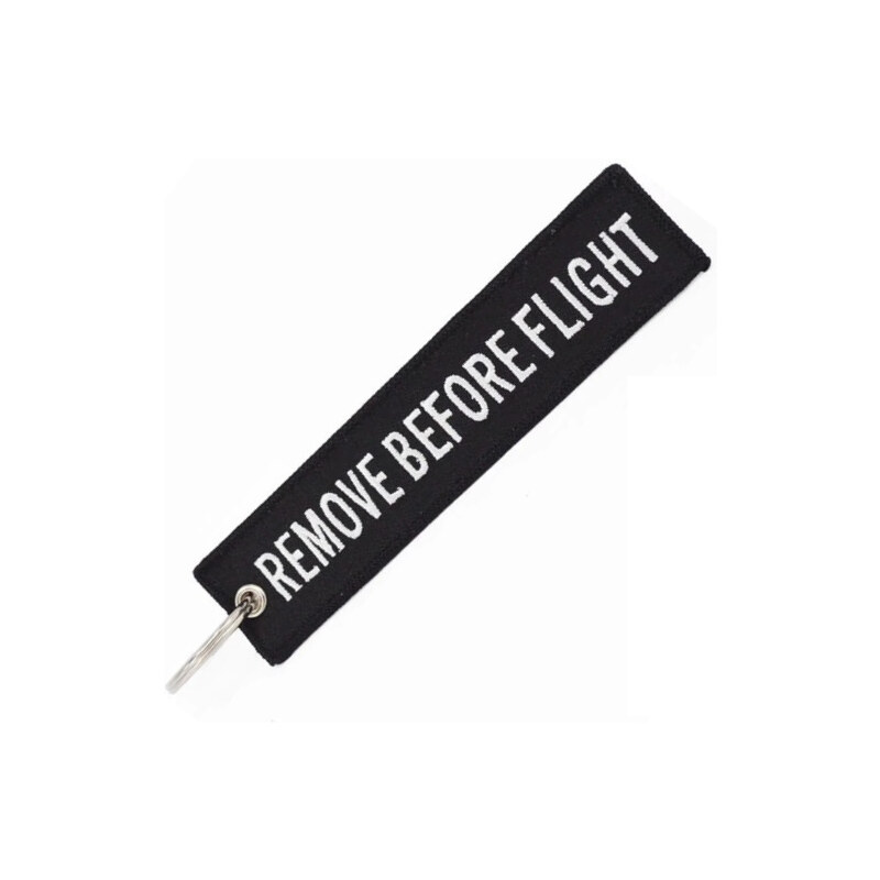 EA Klíčenka Remove Before Flight bílo/černá 66857441
