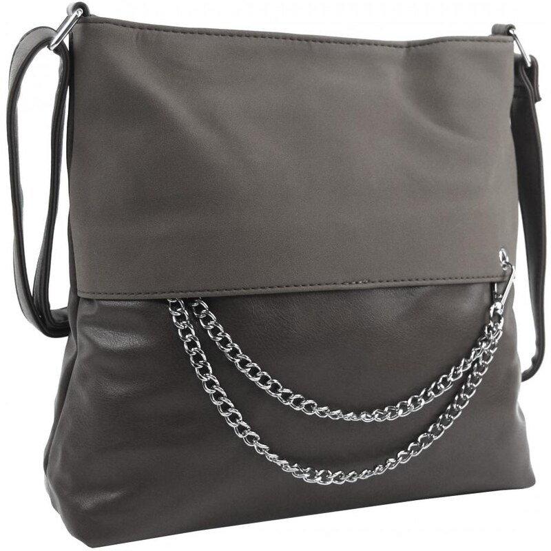 ROSY BAG Dámská crossbody kabelka se řetízkem NH8146 šedá