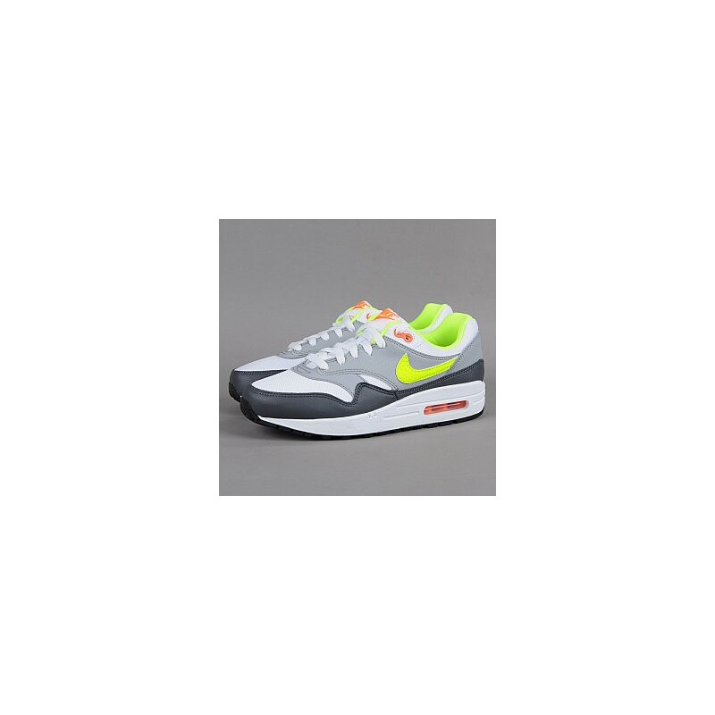 Nike Air Max 1 (GS) white / volt - ttl orange - drk gry