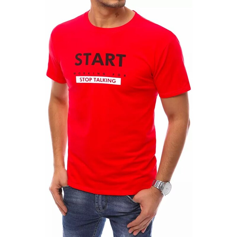 Buďchlap Červené tričko s nápisem Start