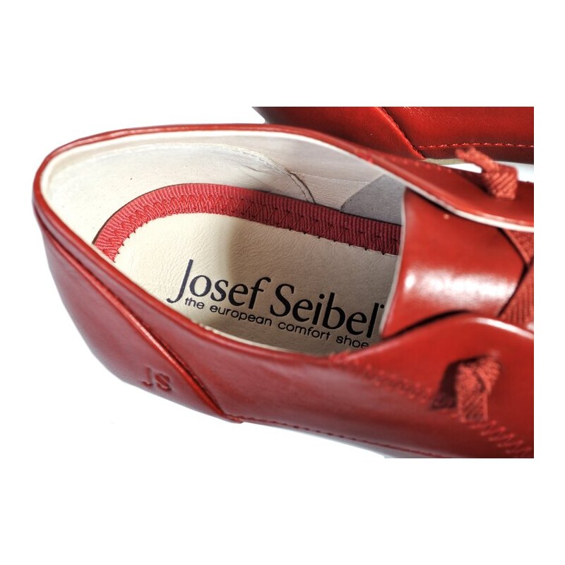 Dámské kožené, nazouvací polobotky Josef Seibel 87201 červená