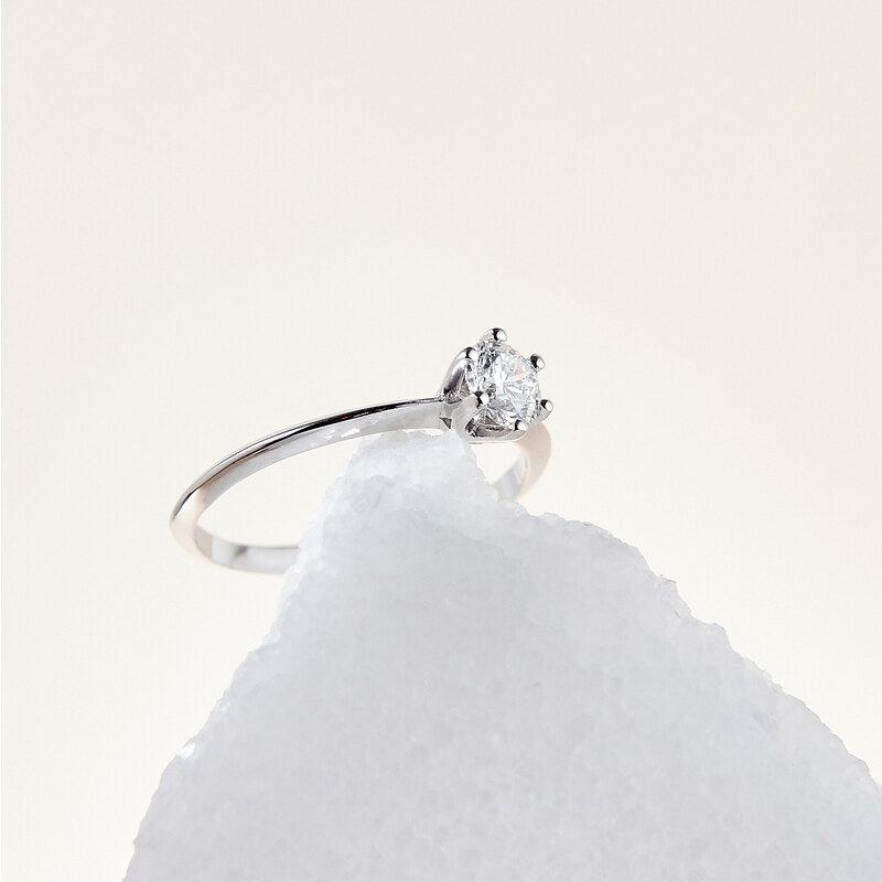 Tiami Prsten z bílého zlata s diamantem Harmony (0,41 ct)
