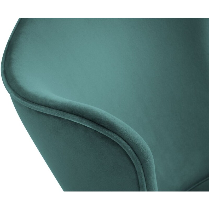 Petrolejově modrá sametová jídelní židle MICADONI ARI