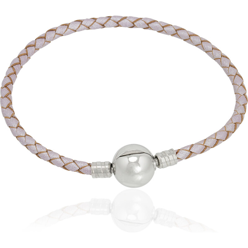 Lindas Jewelry Kožený náramek Lila Chirurgická ocel INR128 67183999