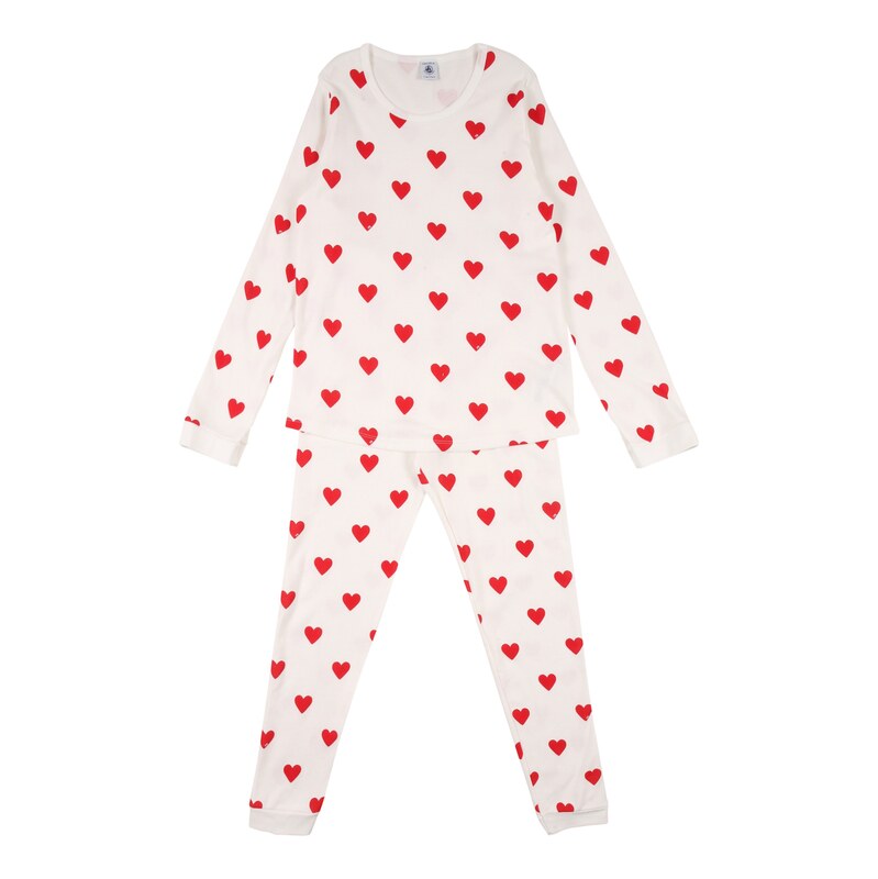PETIT BATEAU Pyžamo červená / bílá
