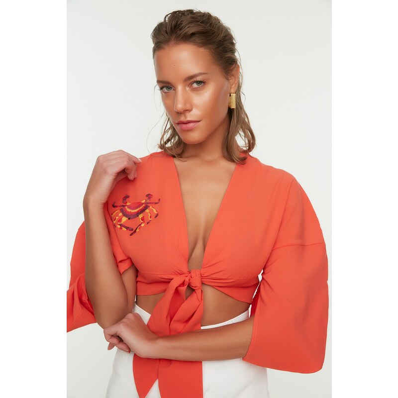 Trendyol Blouse - Orange - Regular fit