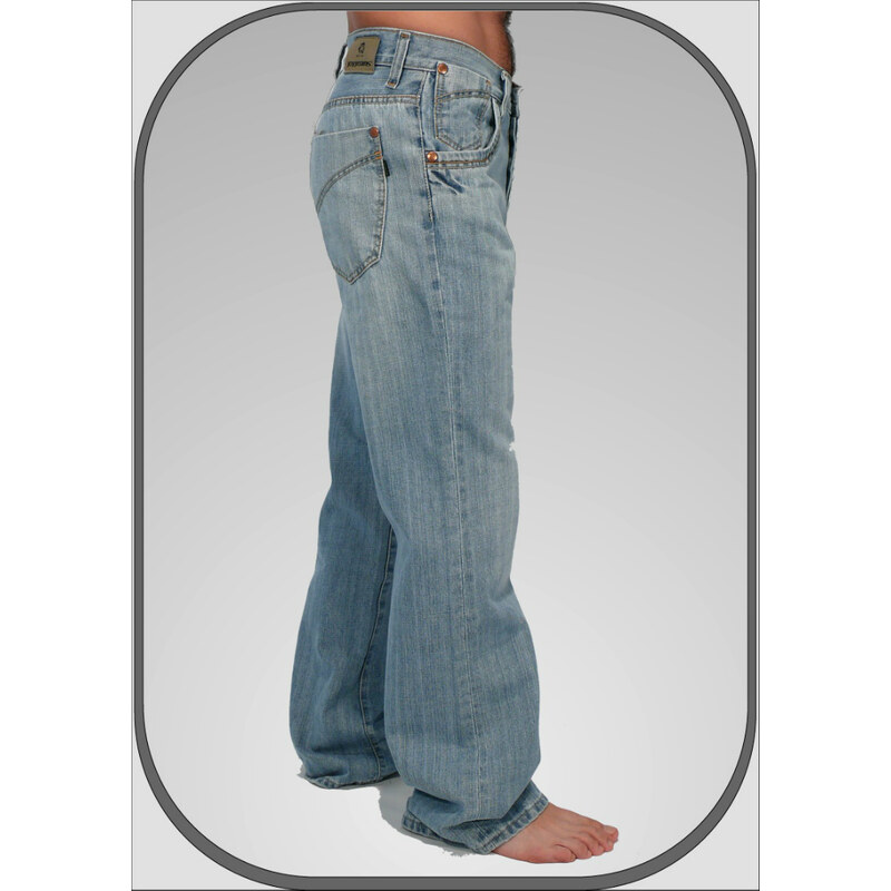 JOY JEANS Pánské světlé jeansy 352/24 dl. 34" (86cm)