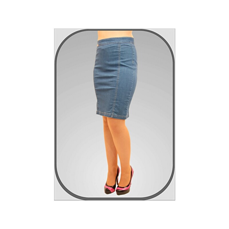 HELLTCHA Krátká džínová světlá sukně 186