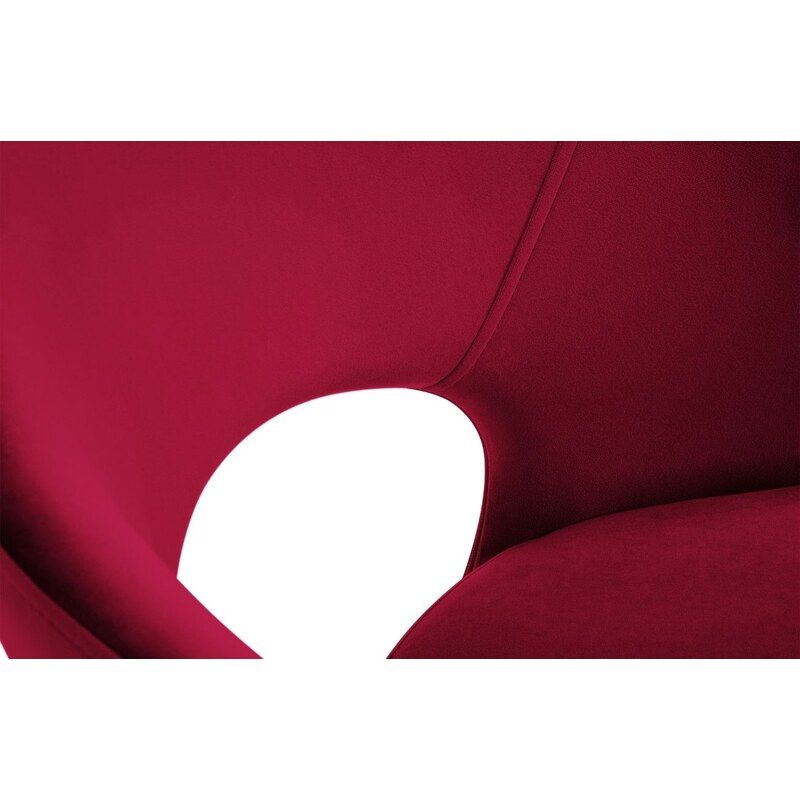 Červená sametová jídelní židle MICADONI WEDI