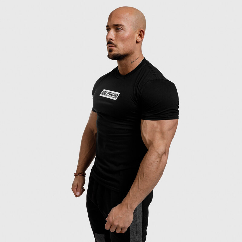 Pánské fitness tričko Iron Aesthetics Boxed, černé