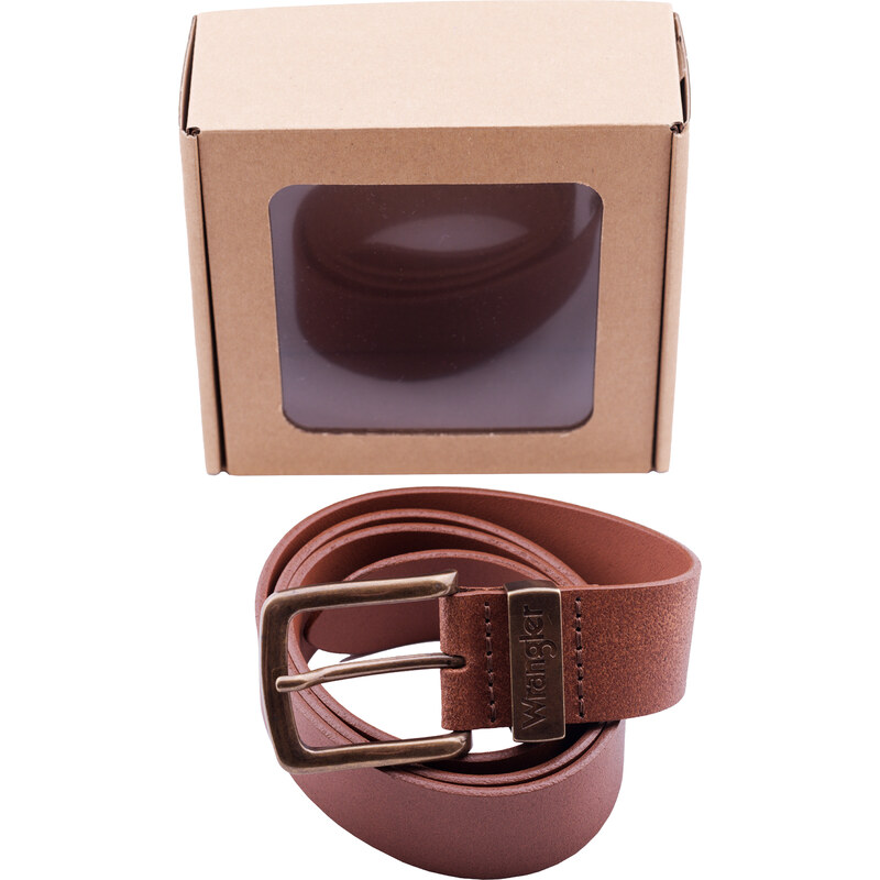 Opasek WRANGLER W0080US6K METAL LOOP COGNAC