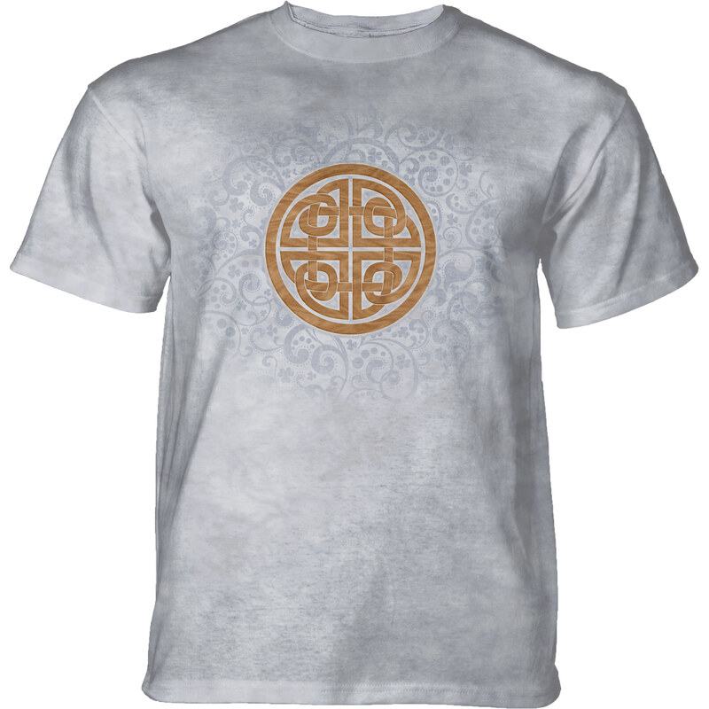 Pánské batikované triko The Mountain - Celtic Knot - šedé