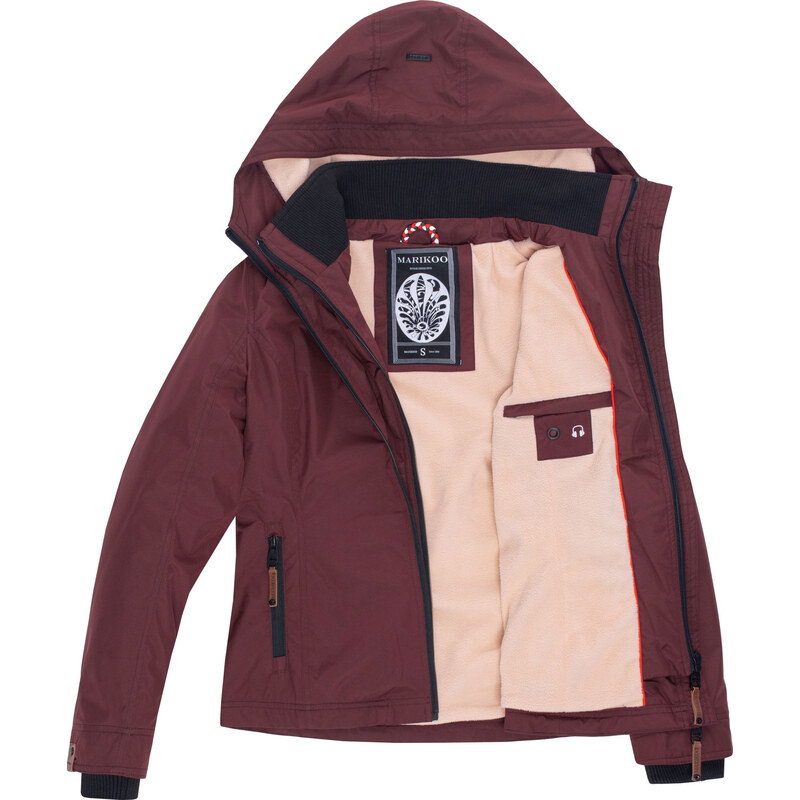 Dámská outdoorová bunda s kapucí Erdbeere Marikoo - WINE