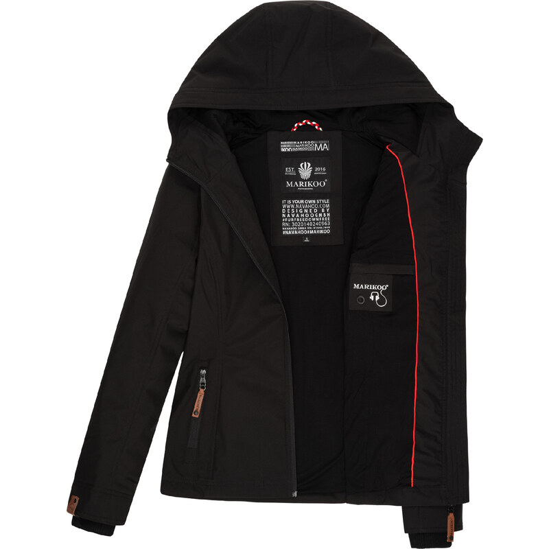 Dámská outdoorová bunda s kapucí Brombeere Marikoo - BLACK