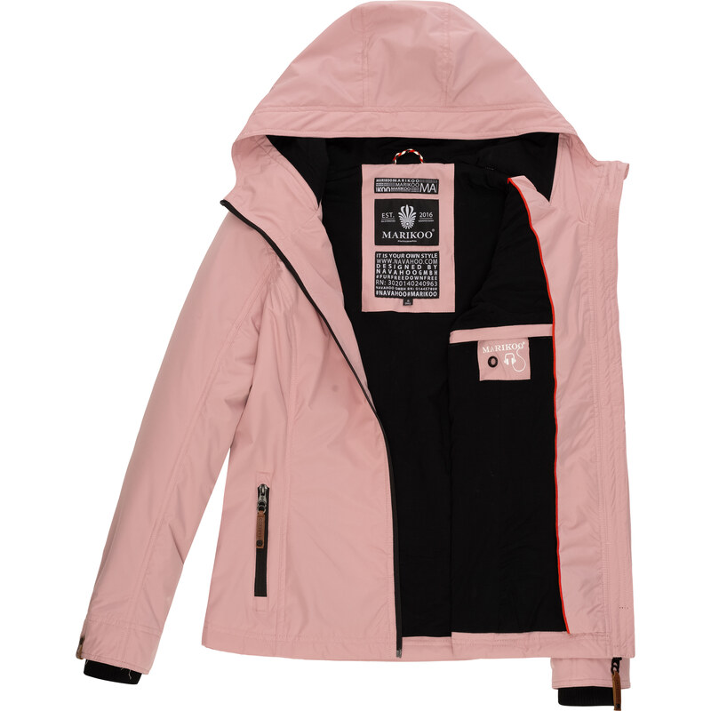 Dámská outdoorová bunda s kapucí Brombeere Marikoo - POWDER ROSE