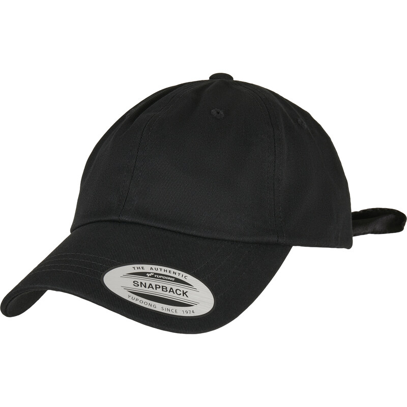 Flexfit Saténová mašle Dad Cap černá