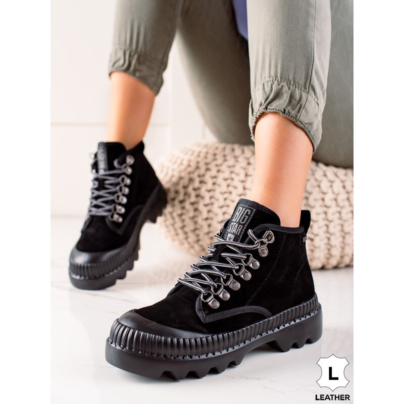 Krásné dámské černé kotníčkové boty bez podpatku