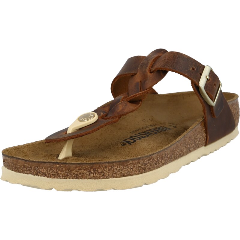 BIRKENSTOCK Žabky Gizeh kaštanově hnědá 78579038