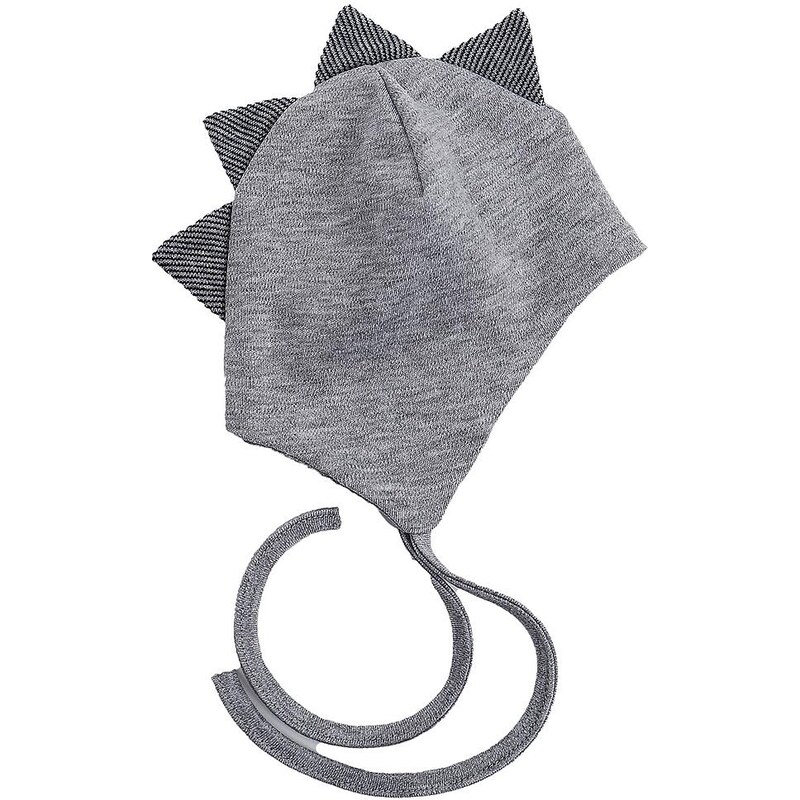 LORITA Kojenecká čepice “Dino”, dvouvrstvá, bavlna, šedá