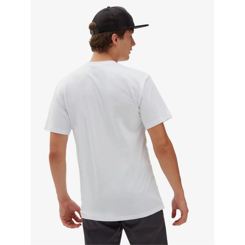 Bílé pánské tričko VANS Left Chest Logo - Pánské