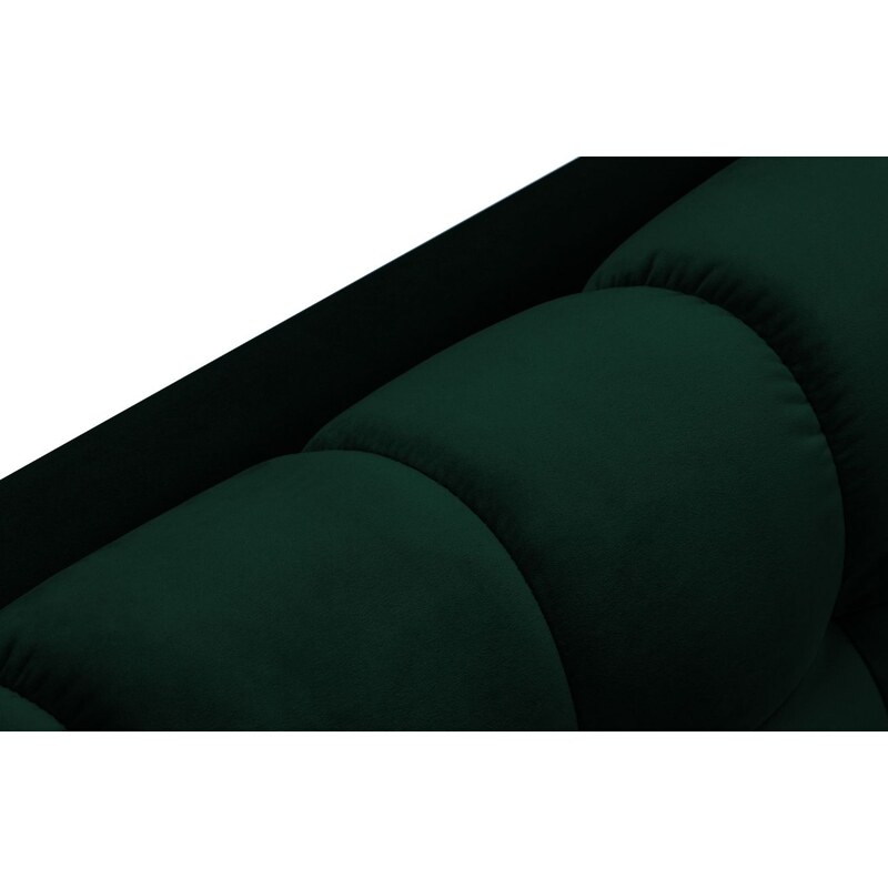 Tmavě zelená sametová lenoška MICADONI MAMAIA 185 cm, levá