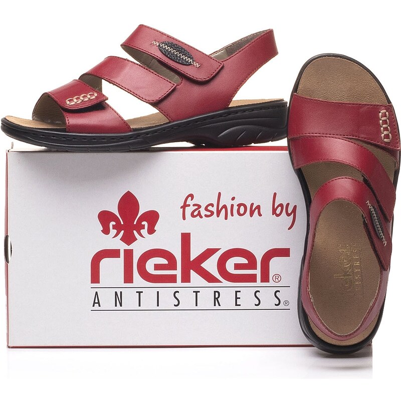 Dámské sandály RIEKER 64573-33 červená