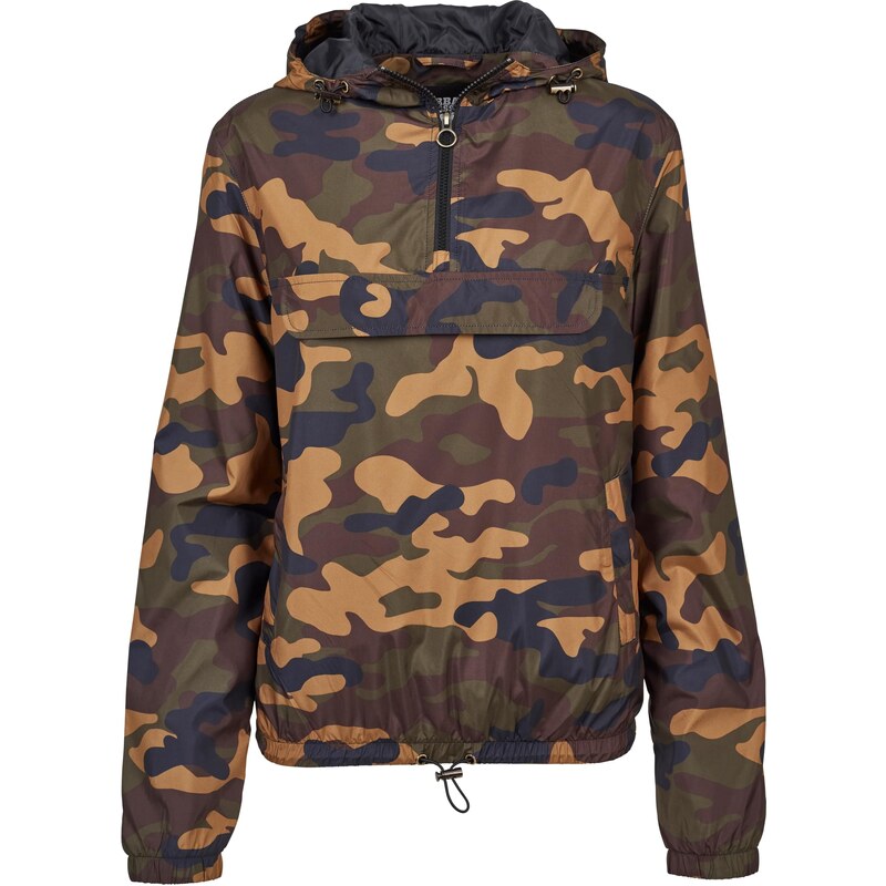 UC Ladies Dámská bunda Camo Pull Over Woodcamo