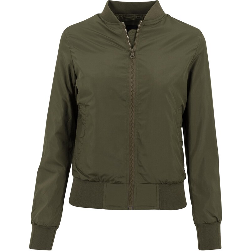 UC Ladies Dámská bunda Light Bomber Jacket tmavě olivová