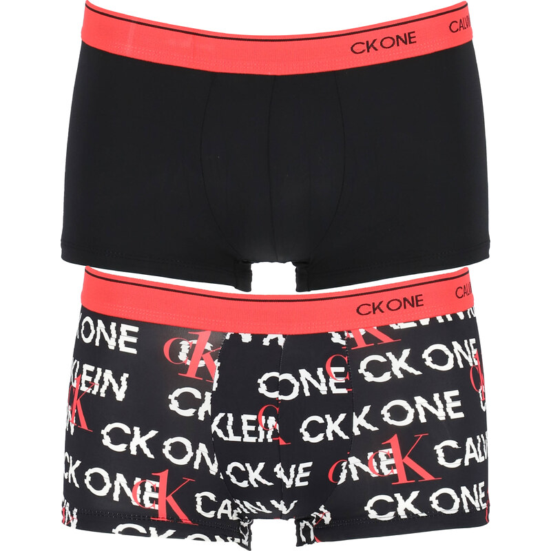 Pánské trenýrky 2pack NB2387A - V7F - Černá/červená - Calvin Klein