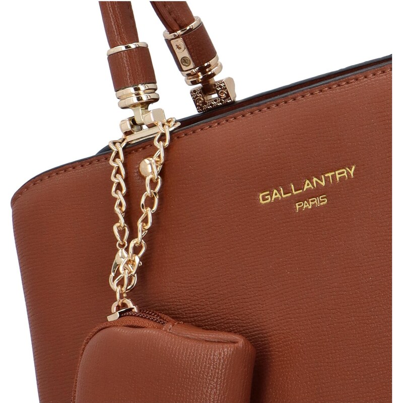 Gallantry Paris Elegantní dámská koženková kabelka do ruky Sirina, hnědá