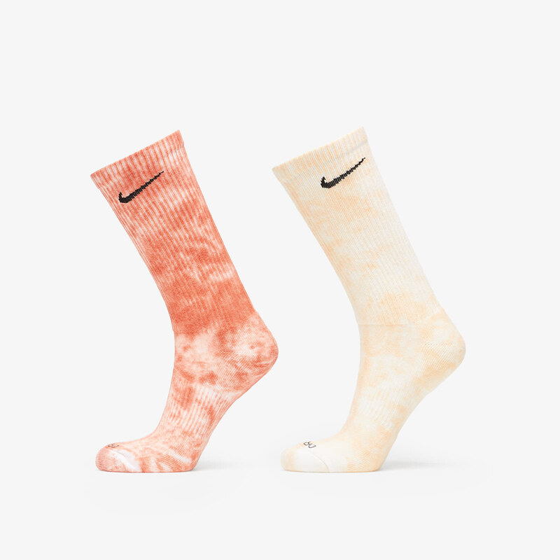 Pánské ponožky Nike Everyday Plus Cushioned Tie-Dye Crew Socks 2-Pack  Oranžová - GLAMI.cz