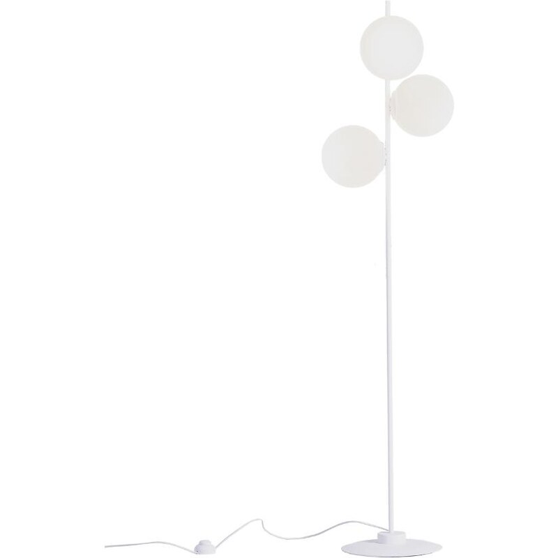 Nordic Design Bílá skleněná stojací lampa Bubbly 155 cm