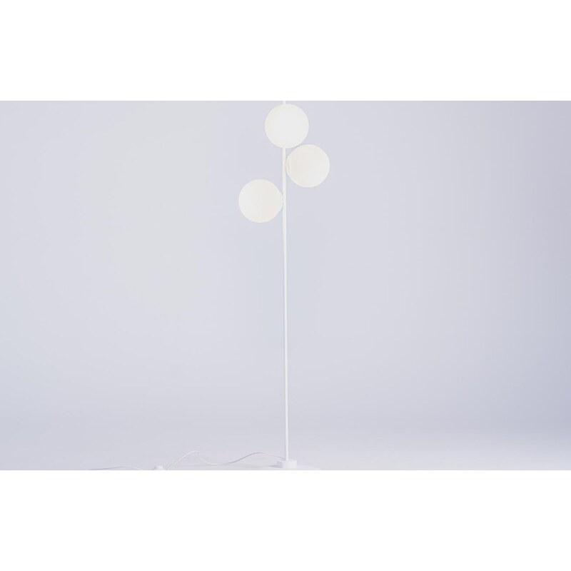 Nordic Design Bílá skleněná stojací lampa Bubbly 155 cm