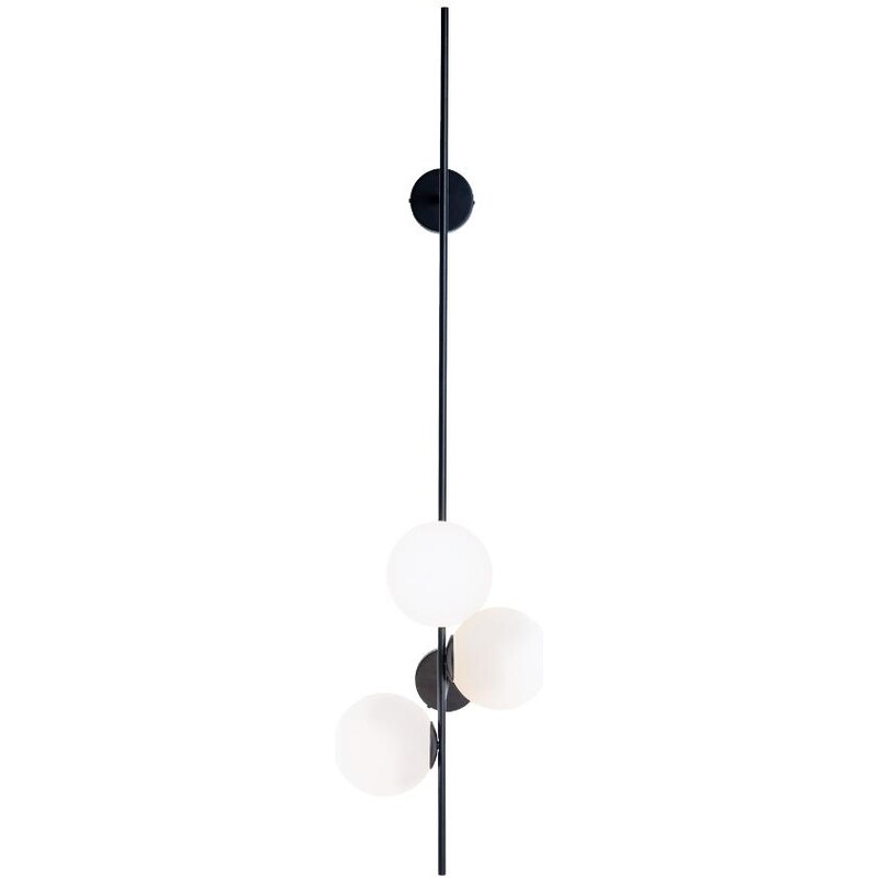 Nordic Design Bílo černé skleněné nástěnné světlo Bubbly 150 cm