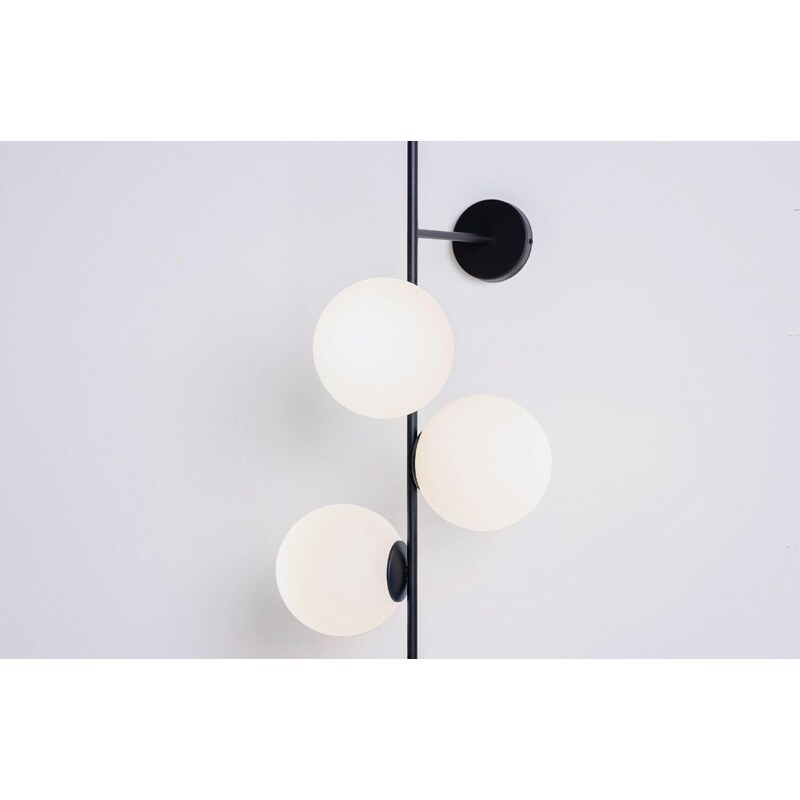 Nordic Design Bílo černé skleněné nástěnné světlo Bubbly 75 cm