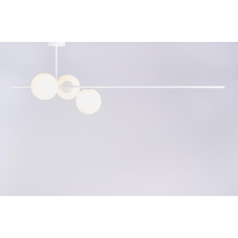 Nordic Design Bílé skleněné závěsné světlo Bubbly 150 cm