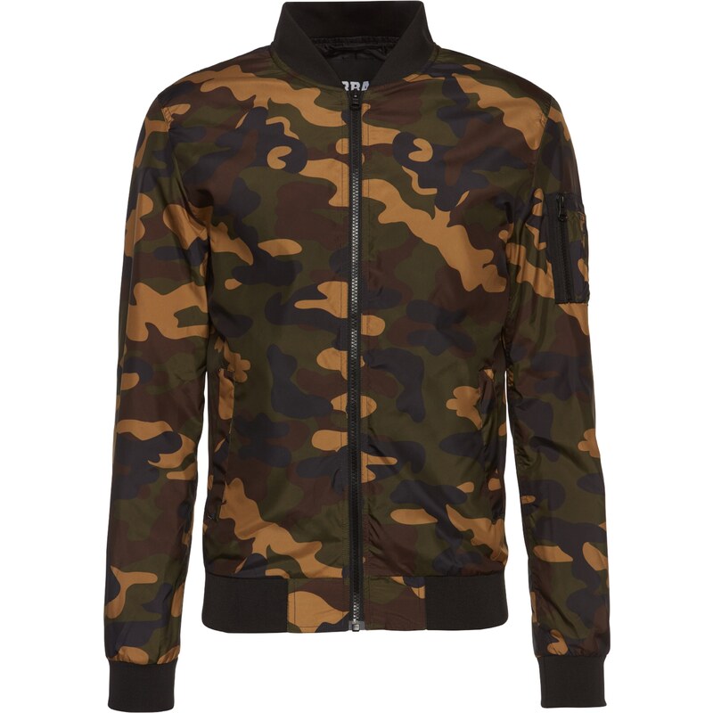 Urban Classics Přechodná bunda hnědá / khaki