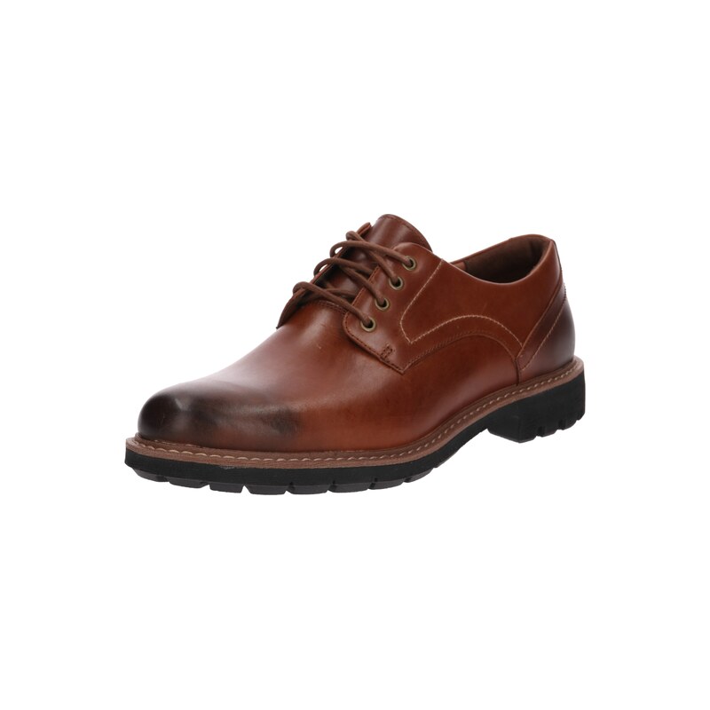 CLARKS Šněrovací boty Batcombe Hall hnědá / tmavě hnědá