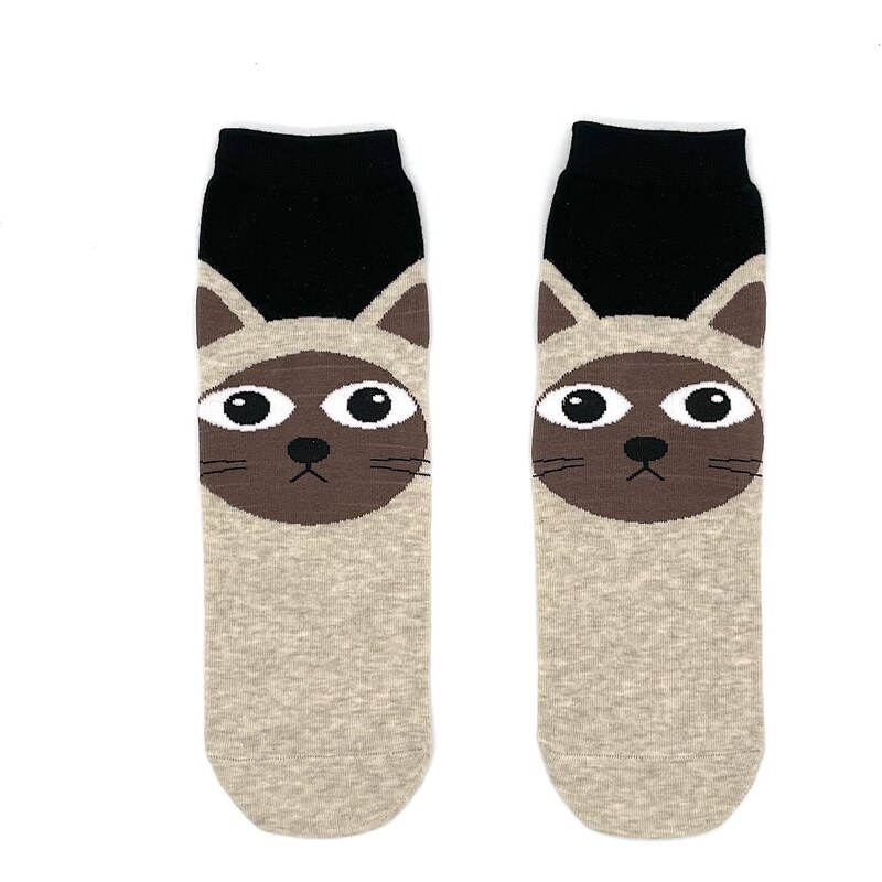 LUPIDO Veselé ponožky Hnědá kočka
